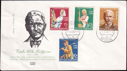 SAARLAND 1958 Mi-Nr. 441/44 FDC - Storia Postale