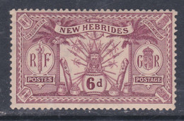 Nouvelles Hébrides N° 54 X Partie De Série : 6 P. Lilas-brun, Trace De Charnière Sinon TB - Unused Stamps