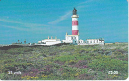 MAN-137 TARJETA DE LA ISLA DE MAN CON UNA FARO- POINT OF AYRE LIGHTHOUSE - Man (Isle Of)