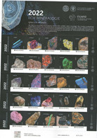 Czech Republic 2022 - Minerals, , 25 Personalised Self-adhesive Stamps, MS, MNH - Minéraux