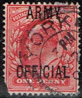 Grande-Bretagne - 1901 - Y&T N° S 47 Oblitéré York. Petit Aminci Au Dos - Dienstzegels