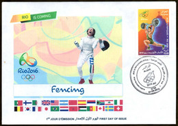 ARGELIA FDC JO Rio 2016 Olympic Olympics Fencing Escrime Fechten Esgrima Scherma Schermen - Verano 2016: Rio De Janeiro