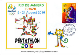 ARGELIA 2016 - FDC - Modern Pentathlon - Olympic Games Rio 2016 Olympische Olímpicos Olympics Fencing Shooting - Summer 2016: Rio De Janeiro