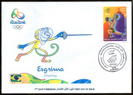 ARGELIA FDC JO Rio 2016 Olympic Olympics Fencing Escrime Fechten Esgrima Scherma Schermen - Sommer 2016: Rio De Janeiro