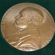 Médaille Bronze 25 Ans De Service Crédit Lyonnais - Henri Germain - 290g - Professionnels / De Société