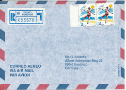 Israel Registered Air Mail Cover Sent To Germany 2000 - Airmail
