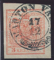 1850. Typography 3kr Stamp, MARTON VASAR - ...-1867 Vorphilatelie