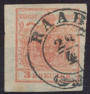 1850. Typography 3kr Stamp, RAAB - ...-1867 Prefilatelia