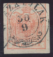 1850. Typography 3kr Stamp, TISZA-UJLAK - ...-1867 Prefilatelia