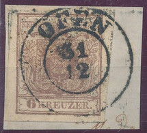 1850. Typography 6kr Stamp, OFEN - ...-1867 Vorphilatelie