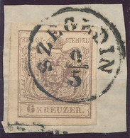 1850. Typography 6kr Stamp, SZEGEDIN - ...-1867 Prephilately