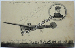 CPA Aviateur MORANE Autographe Aviation Airplane 1910 LE HAVRE TROUVILLE DEAUVILLE Seine Maritime 76 Normandie - Personnages Historiques