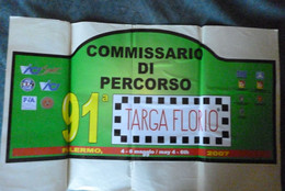 MAX BIG Adesivo Stiker Etiqueta PLACCA TARGA RALLYE 86 TARGA FLORIO CM. 20 X 39 CAR RACE SEE AUTOMOBILIA - Rallyeschilder