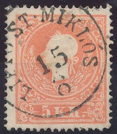 1858. Typography With Embossed Printing 5kr Stamp, LIPTO ST.MIKLOS - ...-1867 Prephilately