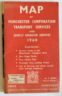 Plan Des Transports Publics De Manchester, 1960 / Map Of Manchester Corporation Transport Services, 1960 - Europe