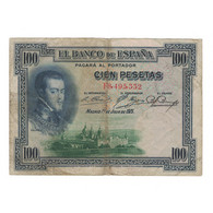 Billet, Espagne, 100 Pesetas, 1925, 1925-07-01, KM:69c, B - 100 Pesetas