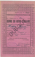 Glons/Bassenge - Oeuvre Du Repas Scolaire  - 1910 - Honhon Virginie (V2094) - Manuscripts