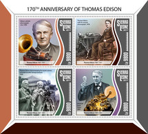 2017 SIERRA LEONE MNH  THOMAS EDISON  |  Yvert&Tellier Code: 7221-7224  |  Michel Code: 8755-8758  |  Scott Code: 4429 - Sierra Leone (1961-...)