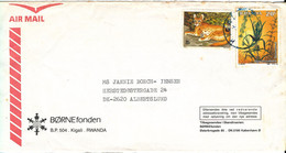 Rwanda Air Mail Cover Sent To Denmark Topic Stamps - Autres & Non Classés