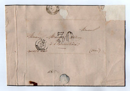 TB 3796 - 1855 - LAC - Lettre Taxée 3 Cts - Mr GOUGET à ALENCON Pour Mr MAUGER Médecin à L'HERMITIERE ( Orne ) - 1849-1876: Période Classique