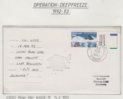 USA  Cover Heli Flight From Polar Star To Cape Hallett 14.2.1993 Ca Polar Star 14 FEB 1993 (FD188) - Vuelos Polares