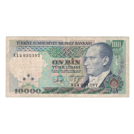 Billet, Turquie, 10,000 Lira, KM:199, TTB - Turquie