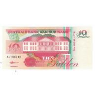 Billet, Suriname, 10 Gulden, KM:137a, NEUF - Surinam
