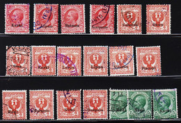1912. 19 Stamps With Overprint Karki, Lipso, Patmos, Scarpanto, Calimno, Caso, Cos, Leros, Nisiros, Piscop... - JF193021 - Egeo