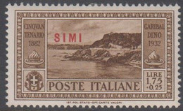 1932. Garibaldi. 1,75 L. + 0,25 L. Overprinted SIMI.  (Michel 95 XII) - JF141024 - Egée