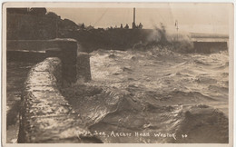 ROUGH SEA - ANCHOR HEAD - REAL PHOTOGRAPH - Weston-Super-Mare