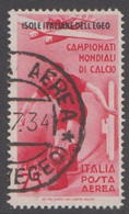 1934. Football World Cup In Italy. 75 C. Overprinted ISOLE ITALIANE DELL' EGEO.  (Michel 143) - JF141048 - Ägäis