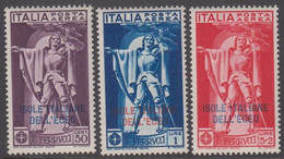 1930. F. FERRUCCI 3 Ex. Overprint ISOLE ITALIANE DELL' EGEO.  (Michel 31-33) - JF141053 - Aegean