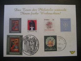 Österreich- Christkindl 25.11.2022, Glückwunschkarte Der Post Mit Zusatzmarke Stadl Paura - Lettres & Documents