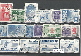 33720 ) Canada Collection Commemoratives 1955 1956 1957 Sport - Gebruikt