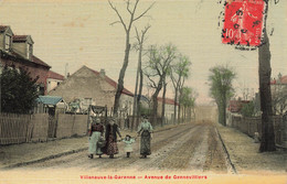 Villeneuve La Garenne * Avenue De Gennevilliers * Cpa Toilée Colorisée - Villeneuve La Garenne