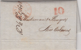 LETTER. 25 JAN 1848. PROVIDENCE. Mrs HARKNEFS & STEAD TO WARTEMAN & BURGESS. NEW OELEANS. POSTAGE 10          /  2 - …-1845 Prephilately