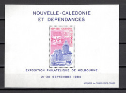 NOUVELLE CALEDONIE  BLOC N° 6   NEUF SANS CHARNIERE COTE  8.00€    EXPOSITION PHILATELIQUE  MONUMENT - Blocks & Sheetlets