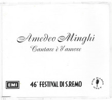 AMEDEO MINGHI : CD Singolo Promozionale < Cantare è D'amore > 1996 / EMI - Andere - Italiaans