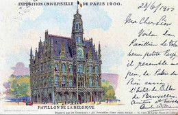 CPA  CHROMOLITHOGRAPHIE <  EXPOSITION UNIVERSELLE PARIS 1900 - PAVILLON DE LA BELGIQUE - Expositions