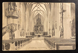 AK Litho Freising Oberbayern Pfarrkirche Altar Gestempelt/o Freising 1909 - Freising
