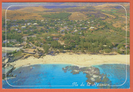 ILE DE LA RÉUNION - VUE AÉRIENNE DE SAINT GILLES LES BAINS-LE BOUCAN CANOT ET SON LAGON À L'EXTRÈME GAUCHE VUE SUR ..... - Autres & Non Classés