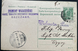 Poland  1908 Austrian Period Commercial Postal Card Brzezany 3.6.1908 - Storia Postale