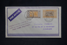 MAURITANIE - Enveloppe Transportée Exceptionnellement Par Avion Militaire, De Atar Pour Dakar En 1937 - L 137116 - Storia Postale