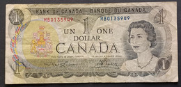 BANKNOTE CANADA 1 DOLLARO 1973 QUEEN ELIZABETH CIRCULATED - Kanada