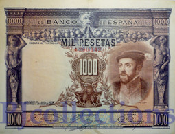 SPAIN 1000 PESETAS 1925 PICK 70c XF - 1000 Peseten