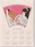 JPD11561 Japan Advertising Celebrating Illustrated Calendar 1992 - Photo Of Japanese Woman - Formato Grande : 1991-00