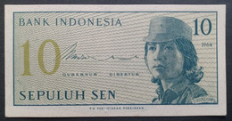 BANKNOTE INDONESIA  10 SEPULUH SEN 1964 SERIE DCH UNCIRCULATED - Indonésie