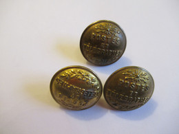 3 Boutons Anciens Bombés D'uniforme/Postes / Postes Et Télégraphes/bronze/A M & Cie/2 ,3 Cm /Début XX éme   BOUT242 - Buttons