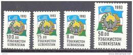 1993. Uzbekistan, Definitives, Flag & COA, 4v, Mint/** - Usbekistan