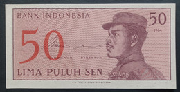 BANKNOTE INDONESIA 50 LIMA PULUH SEN 1964 SERIE XYK UNCIRCULATED - Indonésie